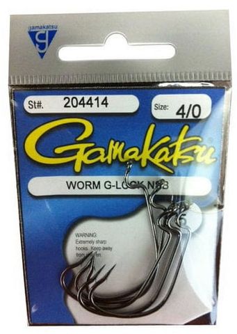 4/0 G-LOCK WORM HOOK 5PK