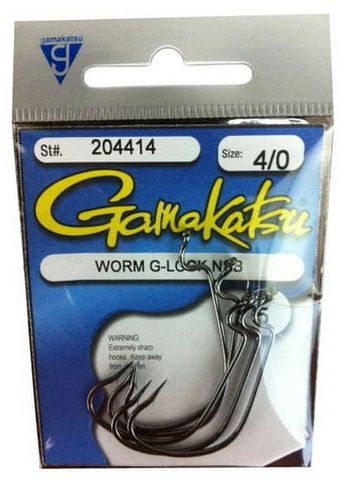 4/0 G-LOCK WORM HOOK 5PK