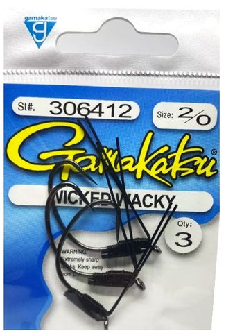 2/0 WICKED WACKY WORM HOOK 3PK