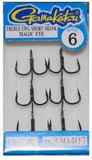 #6 TREBLE EWG SHORT SHANK MAGIC EYE 6PK