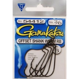 2/0 OFFSET SHANK WORM ROUND BEND 6PK