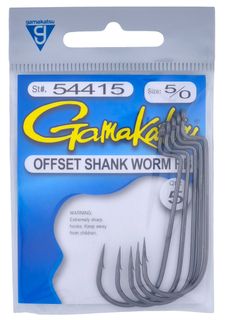 5/0 OFFSET SHANK WORM ROUND BEND 6PK