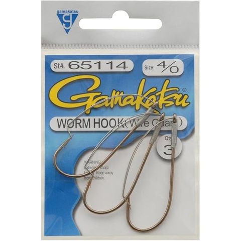 4/0 WORM HOOK WIRE GUARD 3PK