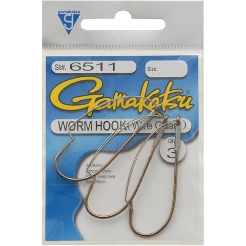 5/0 WORM HOOK WIRE GUARD 3PK