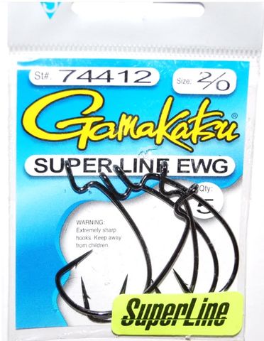 2/0 SUPER LINE EWG HOOK 5PK