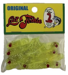 1-1/2" LIT'L FISHIE CHARTREUSE CREME 10PK