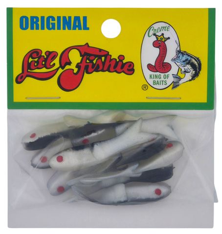 1-1/2" LIT'L FISHIE PEARL/GREY CREME 10PK