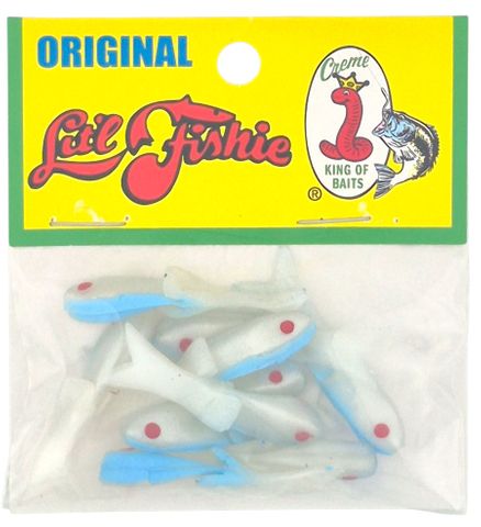 1-1/2" LIT'L FISHIE PEARL/BLUE CREME 10PK