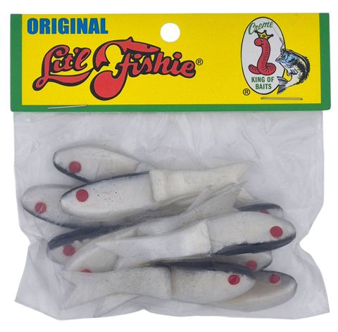 2-1/2" LIT'L FISHIE PEARL/GREY CREME 10PK