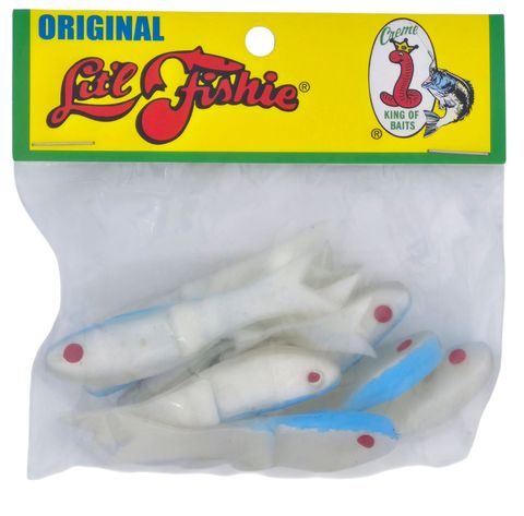2-1/2" LIT'L FISHIE PEARL/BLUE CREME 10PK