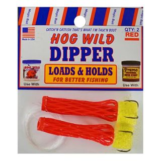 #4 BAIT DIPPER TREBLE HOOK RED HOG WILD 2PK