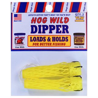 #4 BAIT DIPPER TREBLE HOOK YELLOW  HOG WILD 2PK