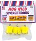 #4 SPONGE TREBLE HOOK HOG WILD MAGIC BAIT 3PK