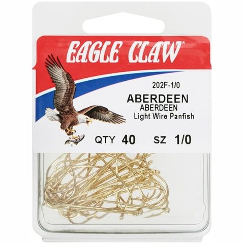 1/0 GOLD ADERDEEN HOOKS 40PK