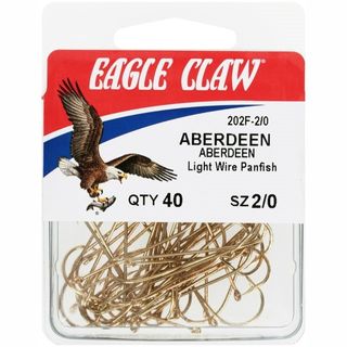 2/0 GOLD ADERDEEN HOOKS 40PK