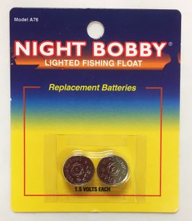 1.5 VT NIGHT BOBBY LIGHTED FISHING FLOAT BATTERIES 2PK