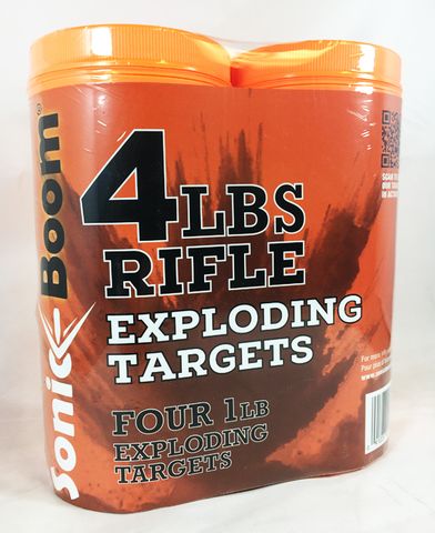 1 LB SONIC BOOM EXPLODING RIFLE TARGET 4PK