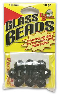 10MM GLASS BEADS BLACK 10PK