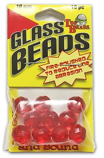 10MM GLASS BEADS RED 10PK
