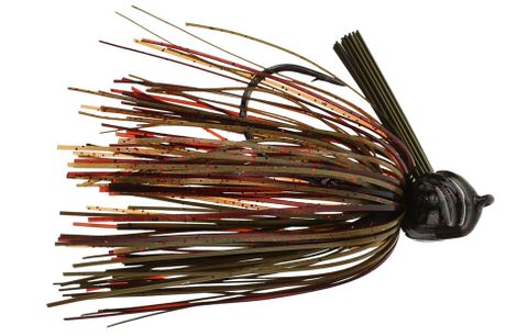 1/2 OZ PACEMAKER FLATLINE FOOTBALL JIG GRN PUMPKN/CRAW