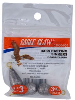 3/4 OZ BASS CASTING SINKERS #5 3PK   12PK/BX
