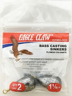 1-1/2 OZ BASS CASTING SINKERS #3 2PK   12PK/BX