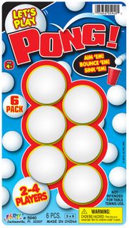 PING PONG BALLS 6PK