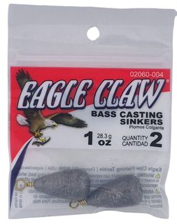 1 OZ BASS CASTING SINKERS #4 2PK   12PK/BX