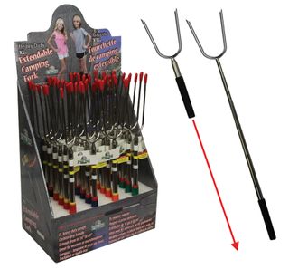 **D** 24 PC GIANT EXTENDABLE CAMP FORK DISPLAY