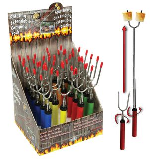 24 PC ROTATING EXTENDABLE CAMP FORK DISPLAY