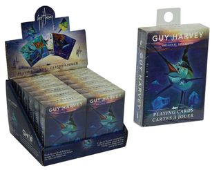 12 PC GUY HARVEY PROMO PLAYING CARDS DISPLAY