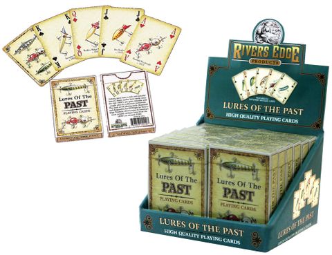 12 PC LURES OF THE PAST PLAYING CARDS DISPLAY