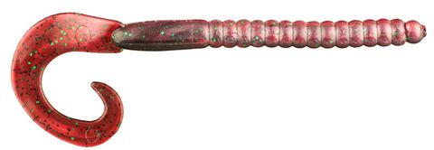 7" POWER WORM RED SHAD/GREEN 13PK