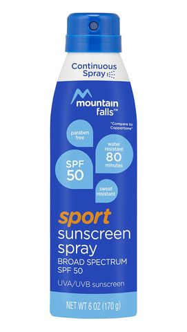 6 OZ MOUNTAIN FALLS SPORT SUNSCREEN SPRAY SPF 50