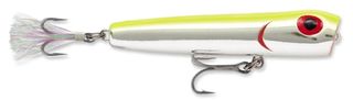 15/16 OZ CHUG BUG SILVER CHARTREUSE BACK 4-3/8"