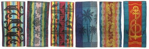 30"X60" SURF CITY COTTON JACQUARD BEACH TOWELS ASST.