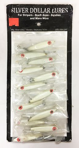 3/4 OZ GHOST MINNOW TREBLE WHITE 1PK   12PK/CD