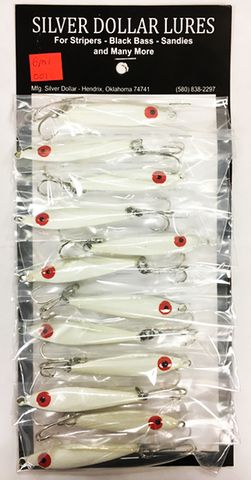 1 OZ GHOST MINNOW TREBLE WHITE 1PK  12PK/CD