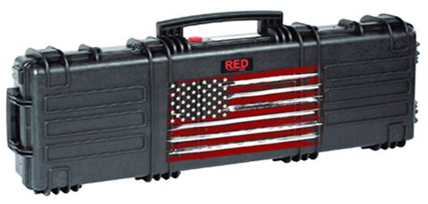 37" US FLAG WATERPROOF GUN CASE DOUBLE FOAM