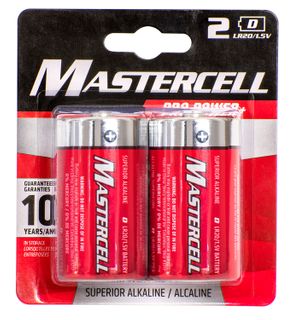 D MASTERCELL PRO POWER+ ALK BATTERY 2PK