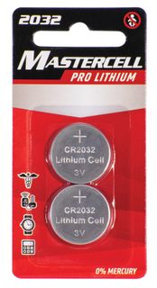 2032 MASTERCELL PRO LITIUM BATTERY 2PK