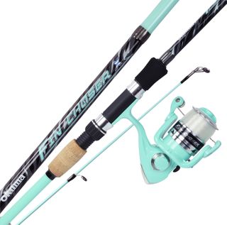 **D** 6-1/2' FINCHASER SPINNING COMBO 2PC MED. SEA FOAM