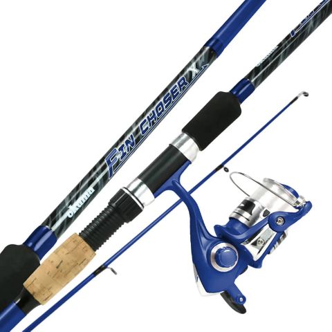 7' FINCHASER SPINNING COMBO 2PC MED. BLUE