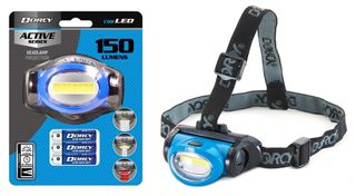 3-AAA 150 LUMEN C.O.B LED HEAD LAMP ASST. COLORS