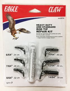 7 PC ROD TIP REPAIR KIT HEAVY DUTY & STANDARD BLACK