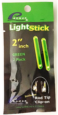 2" LIGHT STICKS GREEN LONG LASTING 2PK