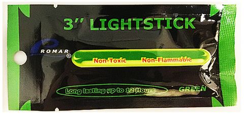 3" LIGHT STICK GREEN LONG LASTING 1PK