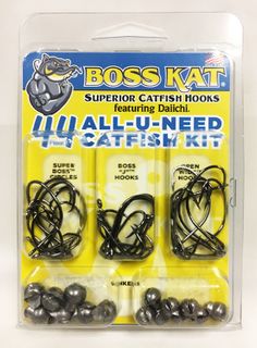 44 PC ALL YOU NEED CATFISH KIT HOOKS/SINKERS