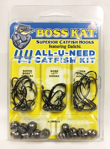 44 PC ALL YOU NEED CATFISH KIT HOOKS/SINKERS