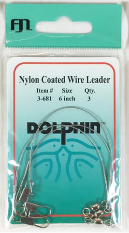 6" NYLON COATED WIRE LEADER 3PK